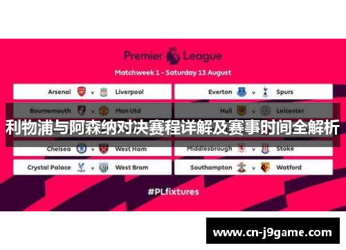 利物浦与阿森纳对决赛程详解及赛事时间全解析 利物浦与阿森纳对决赛程详解及赛事时间全解析